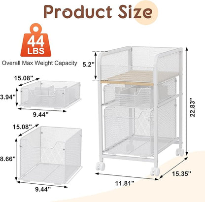 Hongtamoya Rolling Makeup Cart Organizer with 2 Drawers, Narrow Floor Skincare Organizers, Vanity Organizer Cosmetics Display Cases Holder for Skin Care Nail Polish Perfume Makeup Brush, White