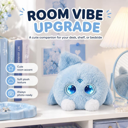 OKIVIVI AI Plush Companion, GPT-Powered Voice Chat Stuffed Toy with Conversation Memory, Expressive LED Eyes and Touch Response, Cute Stuffies Interactive AI Toys Gift for Teens