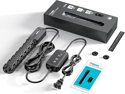 FREESEA Aquarium Heater for Fish Tank: 100W/200W/300W/500W Submersible Fish Tank Heaters with Over-Temperature and Off-Water Protection for 10-20 Gallon Saltwater and Freshwater