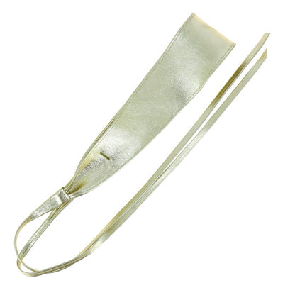 FASHIONGEN - Woman Italian leather Obi belt, CASSIANE - Golden, L-XL