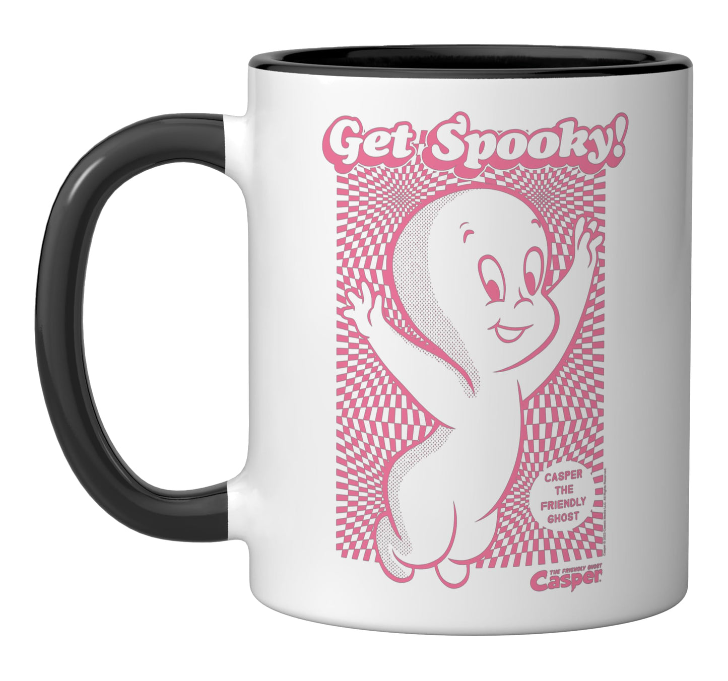 Casper the Friendly Ghost Get Spooked Ceramic Mug, Black/White