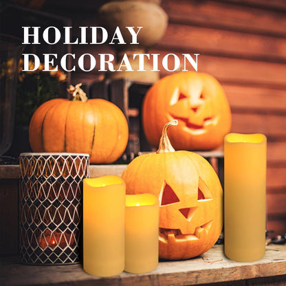 fclayvts 24-Pack LED Flameless Candles with Remote Control -Flickering Electric Candles- Timer Candles -3D Flame, for Halloween Christmas Parties,Wedding,Home,Gift and Special Occasions(Three Sizes)