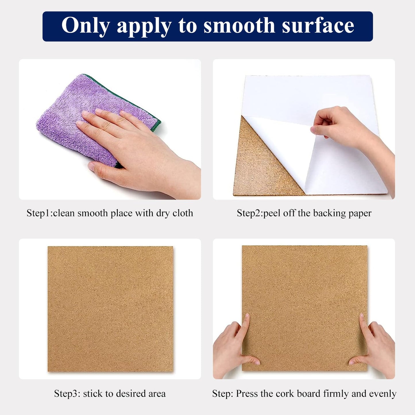 NACHLYNN Cork Board 12 Pack 12 x 12 Self-Adhesive Corkboards for Wall Square Bulletin Board with 100 Push Pins Frameless Cork Tiles for Walls Home Office
