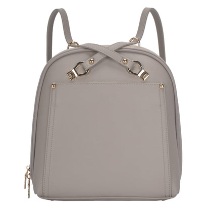 MMS Brands Miztique Daisy Convertible Backpack Purse for Women | Vegan Leather Shoulder Strap Bag or Convertible Backpack | (Taupe)