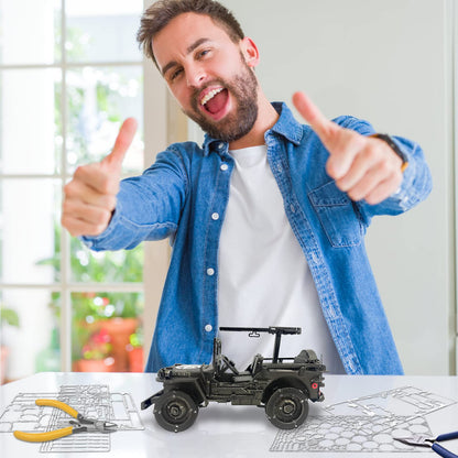 Piececool 3D Metal Car Model Kits, SUV Military Vehicle Models Building Kits, Brain Teaser 3D Puzzles for Adults Teens Stress Relief, Best Gifts for Dad