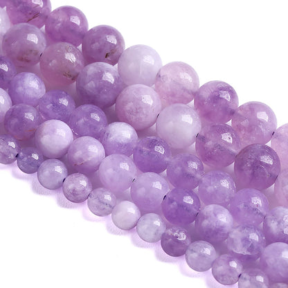8MM 45PCS Natural Stone Lavender Amethyst Crystal Beads for Jewelry Making DIY Bracelet