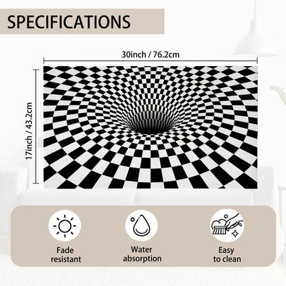 TUBAMQ Welcome 3D Vortex Doormat Indoor Outdoor Patio Optical Illusion Door Mats Non-Slip Entrance Mat for Home,Outside Entry,Yard,Floor,Patio 17x30INCH