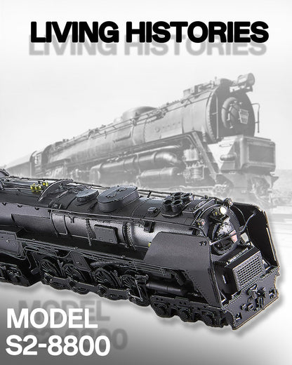 Piececool 3D Metal Puzzles for Adults, Class S-2 Locomotive Steam Train Model Building kit, Hobbies DIY Creative Gifts for Christmas Birthday Valentines Day