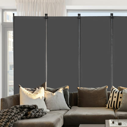 VEVOR Room Divider, 6 Panel Room Divider, Folding Privacy Screen and Portable Partition Divider for Room Separation, Freestanding Room Partitions for Office, Bedroom, Study, Grey
