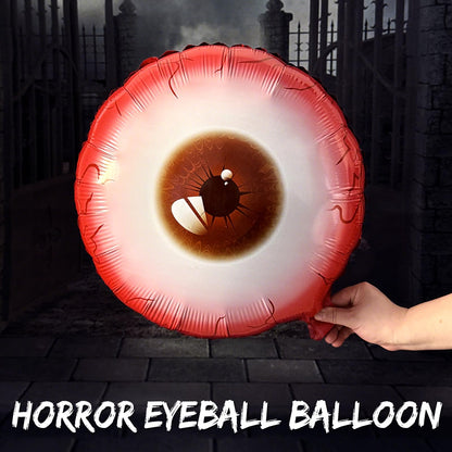 Bloody Scary Halloween Balloon Arch Kit,159Pcs Red Black White Bloody Handprints Balloon Garland with Eyeball Foil Balloons,3D Bat Stickers for Horror Movies Night Killer Birthday Party Decorations