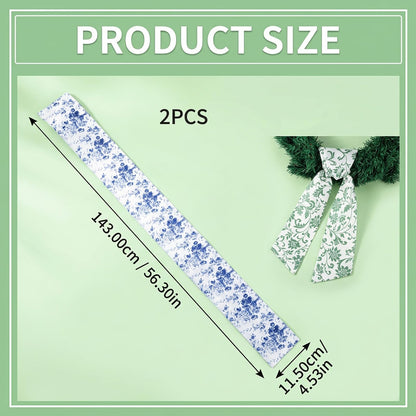 Wreath Sash for Front Door, Set of 2 Door Hangers, Decorative Home Accents for Seasonal Display, Crafted from Durable Materials for Long-Lasting Use