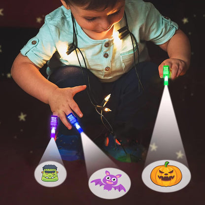 40 Light Up Halloween Toys, Finger Lights Halloween Party Favors Bulk for Kids Ha lloween Goodie Bag Fillers Basket Stuffers Hallow een Treats Non Candy Party Favor Bag Classroom Prizes Party Supplies