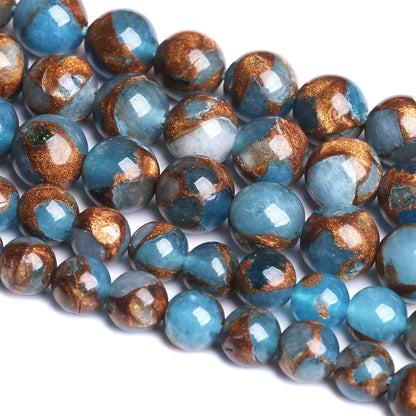 4MM 88PCS Lake Blue Cloisonne Craft Spacer Loose Beads for Jewelry Making DIY Bracelet