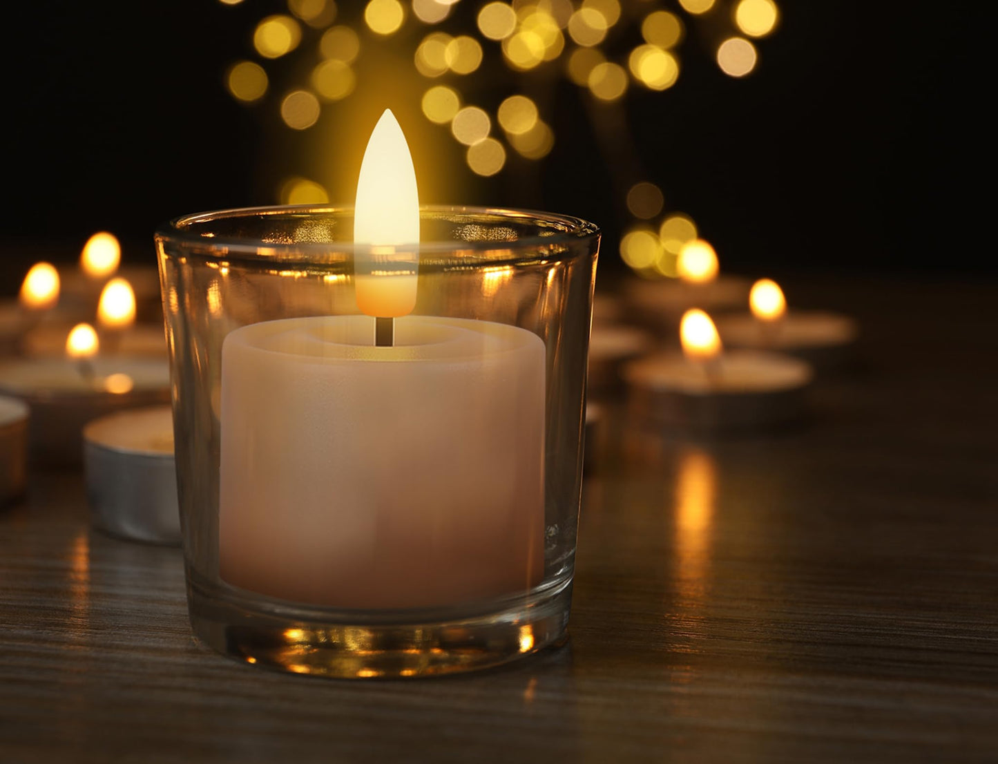 UniEasy 12 Pack Rechargeable Tea Lights with Remote Timer, Battery Operated LED Tealight Flameless Candles, Flickering Tealights for Votive, Weddings, Parties, Halloween, Christmas, Home Decoration
