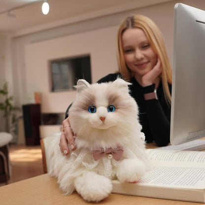 Chongker 24.8" Interactive Robot Cat Plush Stuffed Animal Interactive Pet with Touch Control, Kitten Electronic Pet Robotic Kitty Toy (Interactive Cat 1.1)