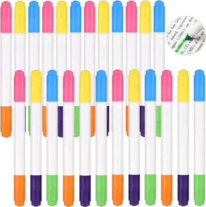 Outus 24 Pieces Neon Markers for Light up LED Board Dual Sided Neon Pens Christmas Stocking Stuffers Colorful Marker Pens Art Supplies for Create Doodle Write Draw Art Crafts