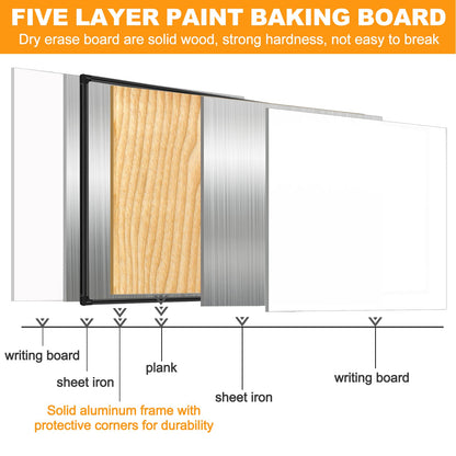 BSTPCOO Large Magnetic Dry Erase Board with Stand, Double Sided 60" x 48" Rolling Whiteboard on Wheels Portable Mobile Standing White Board for Office, School, Home