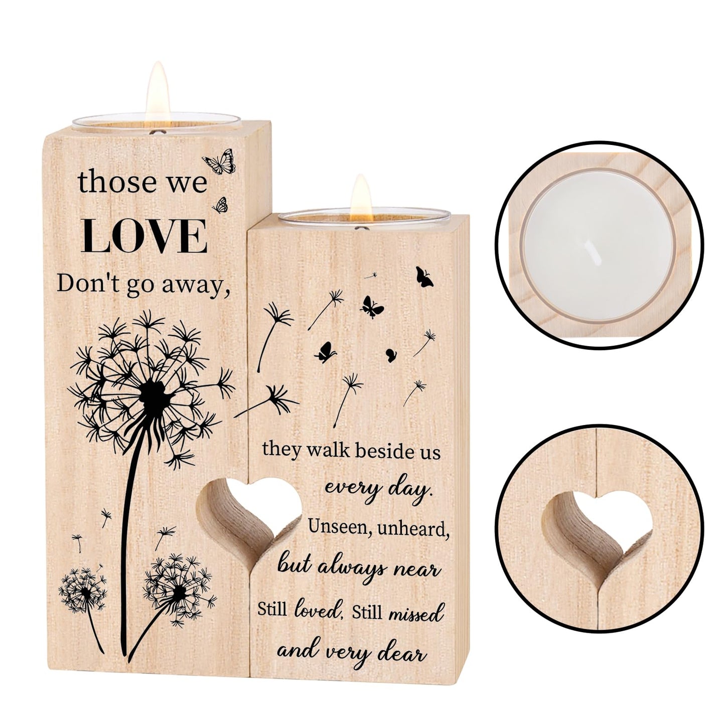 Sympathy Gifts for Loss of Loved One, Bereavement Candle Holders - Condolence Gift, Memorial Gifts for Mother Father Grandma