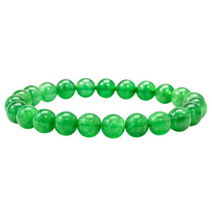 Amazing Gemstone Crystal Bracelet for Women Men's Gifts - Protection Healing Crystal Bracelet - 8mm Gemstone Beaded Stretchable Bracelet Pulseras Para Hombres Mujer Stocking Stuffers Mothers Day Gift (Green Strawberry Quartz)