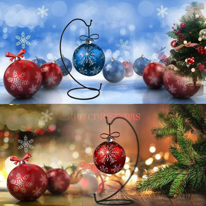 Ornament Display Stand,6 PCS Air Plants Holder, Planter Terrariums Hanger, Black Iron Wire Hanging Hook for Glass Crystal Witch Ball,Easter Christmas Decoration,Wedding Party Office Home Decor