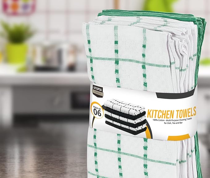 Utopia Towels - Kitchen Towels 6 Pack, 15 x 25 Inches, 100% Ring Spun Cotton