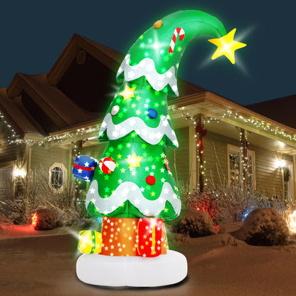 Lionoble 6 FT Christmas Outdoor Inflatable Decorations, Blow Up Christmas Tree with LED Light for Xmas Holiday Party Garden, Yard, Lawn Decor
