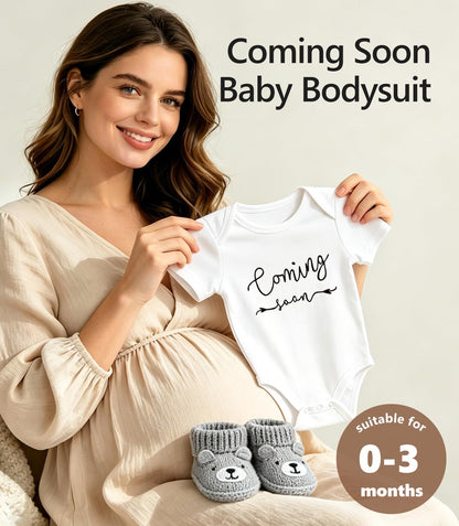 Pregnancy Announcement, Baby Announcement Ideas Set Include Felt Letter Board, Baby Onesie, Booties, Photo Frame, Wooden Sign and Bear Plush, Pregnancy Announcement Photo Props Coming Soon Baby Announcement