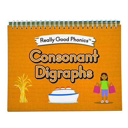Really Good Phonics Decodable Readers Flip Chart, Consonant Digraphs and Special Digraphs, Learning Activities for Kids, Homeschool & Classroom Must Haves