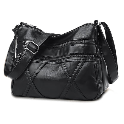 Gladdon Small Crossbody Bags for Women Leather Shoulder Purses Vegan Womens Cross body Bag Lightweight Black