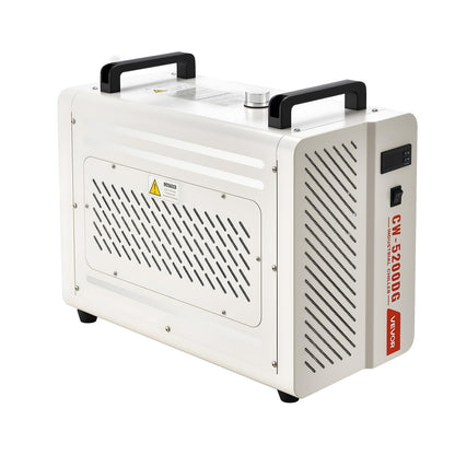 VEVOR Industrial Water Chiller, 5460 BTU/h, Industrial Water Cooler Cooling System with Compressor, 1.8  Gal Tank Capacity, 3.4 GPM Max Flow, Laser Chiller, for CO2 Laser Engraving & Cutting Machine