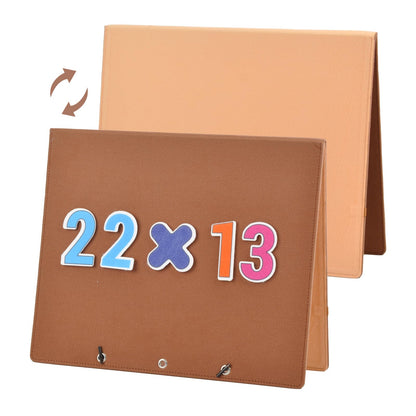 CHEFAN Felt Flannel Board 22 * 13 in,Foldable Freestanding Felt Story Learning Board for Toddlers,Double-Sided Use for Preschool Classroom,Multi Felt Pieces Can Be Used,Gifts for Kids