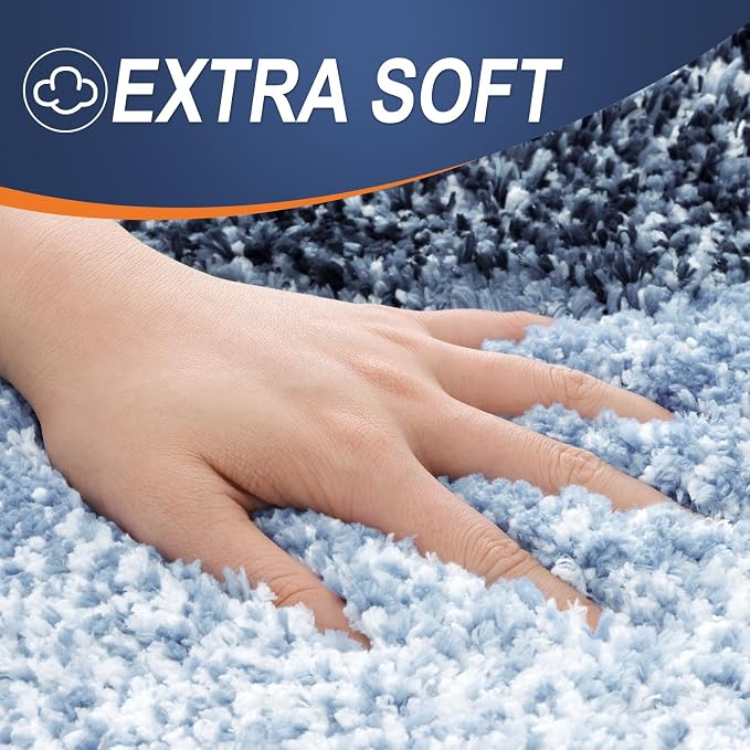 OLANLY Bathroom Runner Rugs Mat 59x24, Extra Soft Absorbent Microfiber Bath Rugs, Rubber Backing, Quick Dry, Washable Long Bath Mats for Bathroom, Tub and Shower, Home Decor Accessories, Navy Blue
