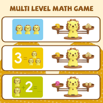 Snugzy Lion Balance Counting Toys, Number Counting Scale Games for Kids Cool Math Learning Games for Boys and Girls Preschool Kindergarten Learning STEM Montessori Educational Toys for 3+