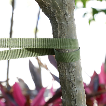 Shappy Tree Tie Strap Garden Webbing Strap Garden Plant Supports Tree Tie Staking and Guying for Outdoor Use, Plant Supports, Grafting, Straightening Supplies(Yellow Green,443 Feet x 1 Inch)