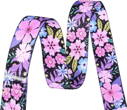 Mihqy Dog Collar with Bohemia Floral Tribal Geometric Patterns - Soft Ethnic Style Collar Adjustable for Small Medium Large Dogs(Floral Pink,S)
