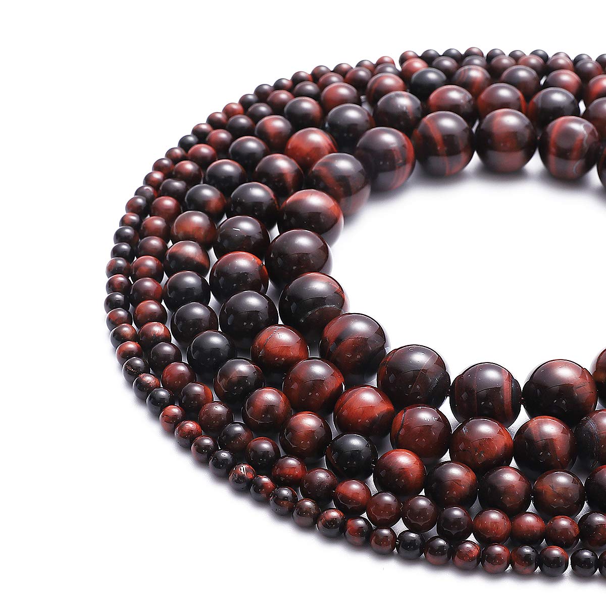 BEADIA Natural Red Tiger Eye Stone Round Loose Semi Gemstone Beads for Jewelry Making 4MM 89PCS