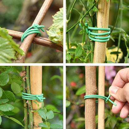 PGarden-EZ Green Soft Twist Tie Tomato Plant Tie TPR Garden Supply, for Supporting Plants and Home Organizing (65.6 feet/20 Meters)