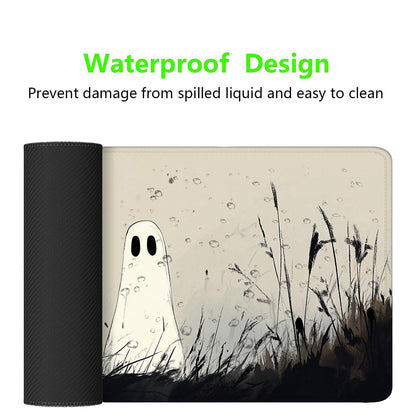 Cute Ghost Desk Mat Cartoon Fantasy Halloween Spooky Mousepad XL Large Gaming Mouse Pad Laptop Keyboard Mat Desk Pad 31.5"x11.8" Office Computer Keyboard Laptop Home