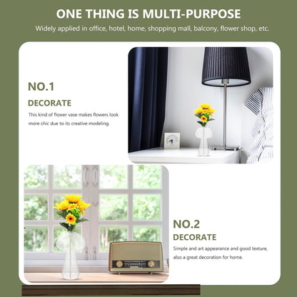 UPKOCH Mushroom Glass Vase Small 12x8cm Hydroponic Plant Terrarium Vase Decorative Glassware for Home and Office Desktop Flower Planter