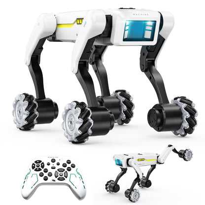 WEACFUS Smart Robot Dog for Kids Ages 6-12, Voice and Remote Control Robotic Pet, 30+ Bionic Actions, All-Terrain Stunt Moves, 25m Range, STEM Toy for Kids