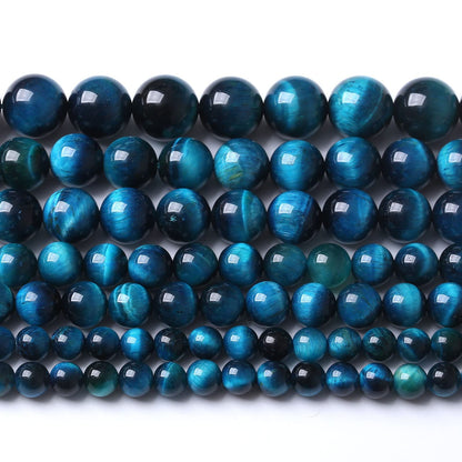 90PCS 4MM AAA Blue Tiger Eye Stone Beads Natural Gemstone Bead Crystal Healing Energy Jewelry Making DIY 15 inches
