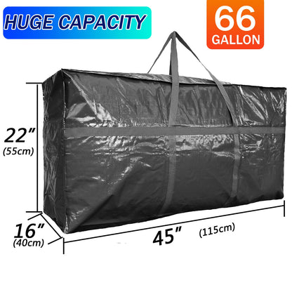 66 Gallon Extra Large Storage Bags, Huge Moving Bags Heavy Duty with Zipper and Stronger Handles, Big Foldable Duffle Bag for Travel - Storage Totes Moving Boxes for College, Christmas Tree, Bedding