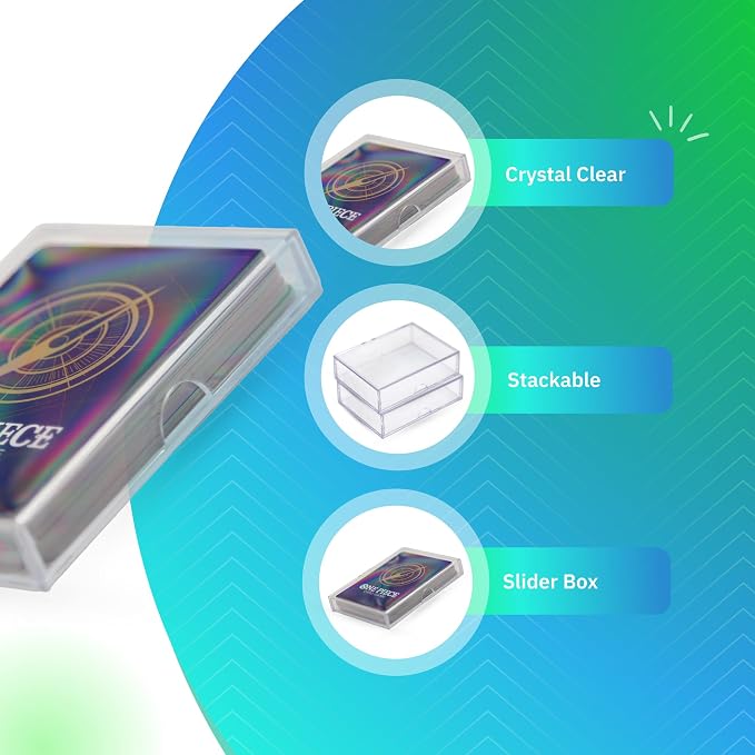 Gary Plastic Packaging 10 Pack Clear Acrylic Card Storage Boxes with Lids - 3 1/2" L x 2 1/2" W x 1/2" H Baseball Card Storage Box, Sports Card Boxes and Magic Card Storage Box - Made in USA