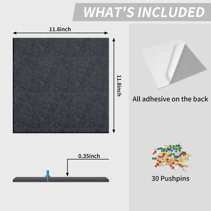 Large Bulletin Board 48"x 24" Cork Boards for Walls, 8 Pack Felt Wall Panels Photo Board, Cork Board for Office Home Pin Board