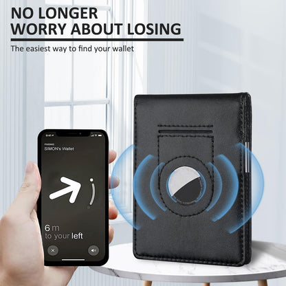 ZECICO Mens Slim Wallet Money Clip: Bifold Vegan Leather Wallets RFID Blocking Front Pocket Wallets Credit Card Holder with ID Windown Gifts for Men