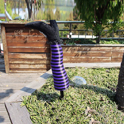 Toddmomy Witch Legs Yard Stakes 18 Inch Halloween Garden Decor Outdoor Lawn Porch Witch Legs for Pumpkin Spooky Halloween Decorations