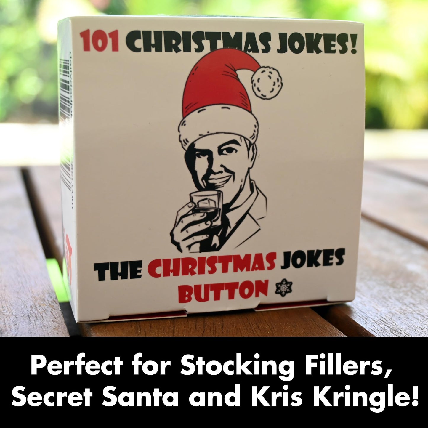 Klassic Studios Christmas Jokes Button. 101 pre-Loaded Jokes, Secret Santa and Kris Kringle.