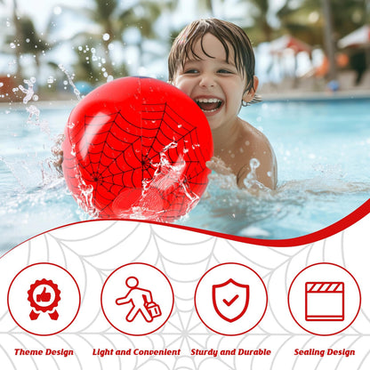 12PCS Spider Web Beach Ball 12 Inch for Kids Summer Pool Party Supplies|Spider Birthday Decorations|Bulk Spider-Themed Party Favors,Beach Games,Class Celebration,Outdoor Activities&Holiday Gift Ideas