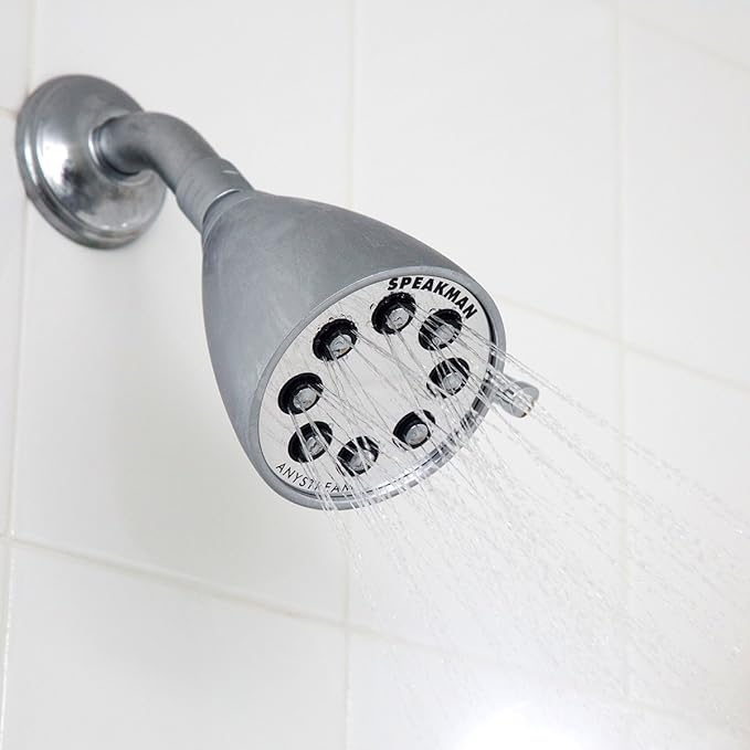 Speakman, Polished Chrome S-2251-E2 Signature Brass Ion Anystream Multi-Function Shower Head, 2.0 GPM, 3 Settings