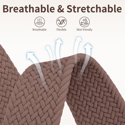 Chinber Braided Band Compatible with Apple Watch Bands 40mm 38mm 41mm 42mm 44mm 45mm 46mm 49mm, Magnetic Clasp Fabric Nylon Interlock Buckle Straps for iWatch Ultra Series 10/9/8/7/6/5/4/3/2/1/SE